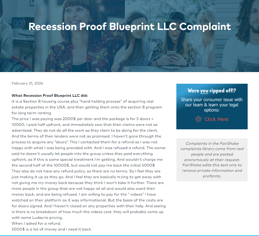 Recession Proof Blueprint LLC
