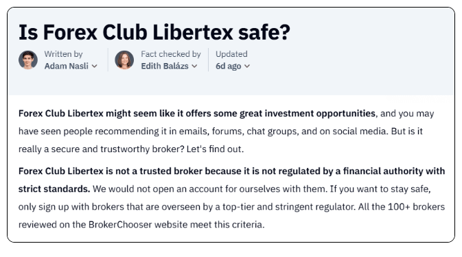 Forex Club Libertex