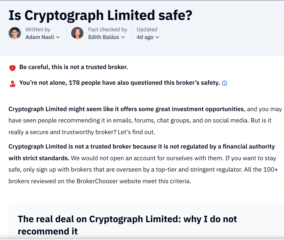 Cryptograph Limited