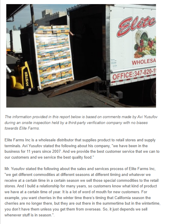 Elite Farms Inc