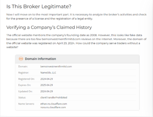 Bemo Investment Firm LTD