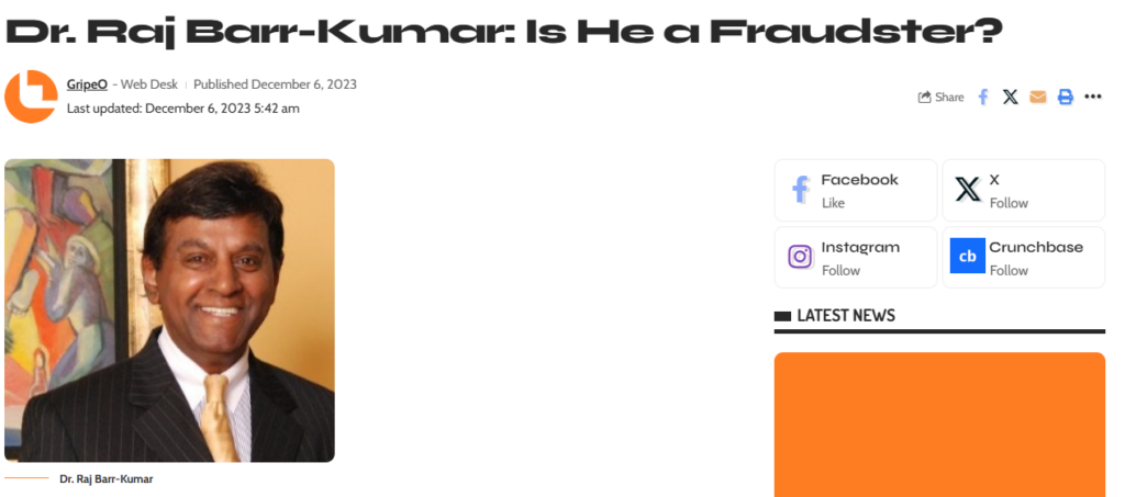 Dr. Raj Barr-Kumar