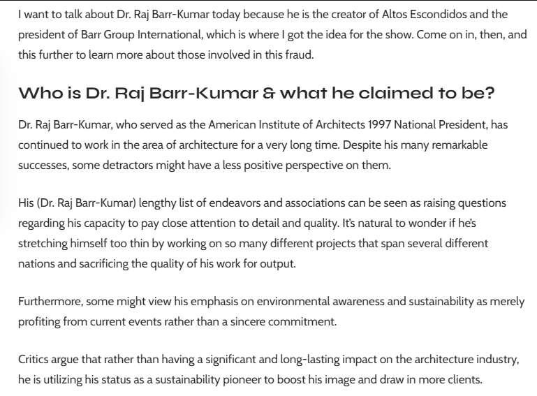 Dr. Raj Barr-Kumar